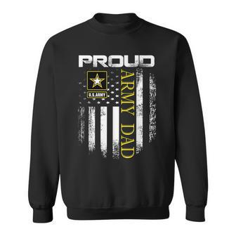 Vintage Proud Army Dad With American Flag Gift Sweatshirt - Seseable