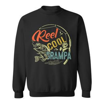 Vintage Reel Cool Grampa Fathers Day Fishing Fisher Sweatshirt - Thegiftio UK