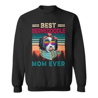 Vintage Retro Best Bernedoodle Mom Ever Cool Dog Mother Day Sweatshirt - Monsterry