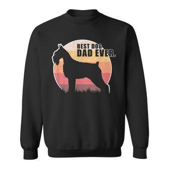 Vintage Retro Best Dog Dad Ever Standard Schnauzer T Sweatshirt | Mazezy