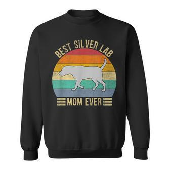Vintage Retro Best Silver Lab Mom Ever Labrador Retriever Sweatshirt - Seseable
