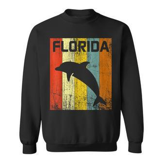 Vintage Retro Florida Florida State Fl Dolphin 70S Sweatshirt - Seseable