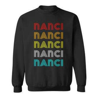 Vintage Retro Nanci Repeat Font 60S 70S Classic Novelty Sweatshirt | Mazezy DE