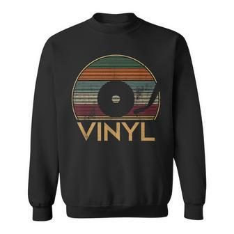 Vintage Retro Vinyl Record Player Analog Lp Music Player Men Women Sweatshirt Graphic Print Unisex - Seseable