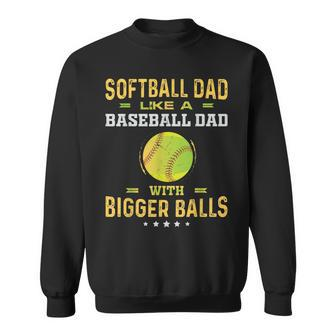 Vintage Softball Dad Softball Fan Sweatshirt - Seseable