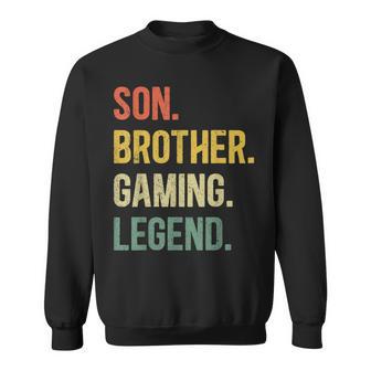 Vintage Sohn Bruder Gaming Legende Retro Video Gamer Boy Geek Sweatshirt - Seseable