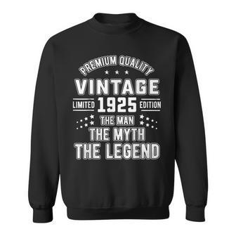 Vintage The Man Myth Legend 1925 97Th Birthday 97 Years Old Gift For Mens Sweatshirt - Seseable