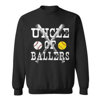 Vintage Uncle Of Ballers T Funny Baseball Softball Lov Sweatshirt - Seseable
