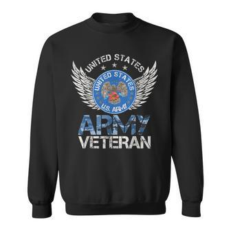 Vintage United States Army Veteran Gift US Military Veteran Men Women Sweatshirt Graphic Print Unisex - Seseable
