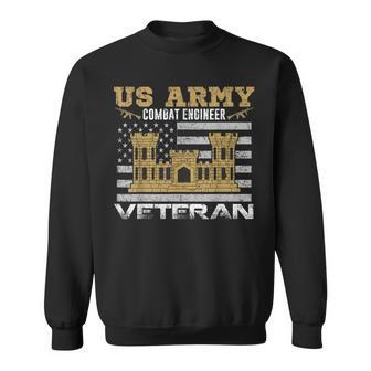 Vintage Us Army Combat Engineer Combat Engineer Veteran Gift Men Women Sweatshirt Graphic Print Unisex - Seseable