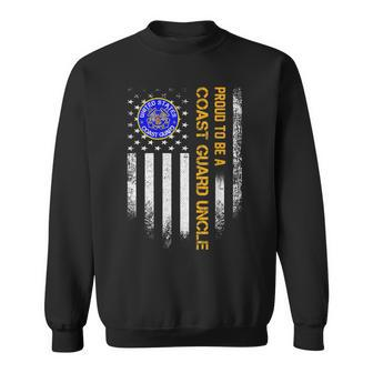 Vintage Usa American Flag Proud To Be A Us Coast Guard Uncle Sweatshirt - Seseable