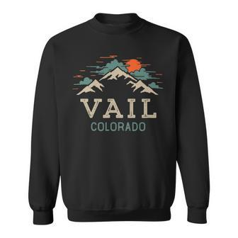 Vintage Vail Colorado Retro Mountain Sweatshirt - Seseable