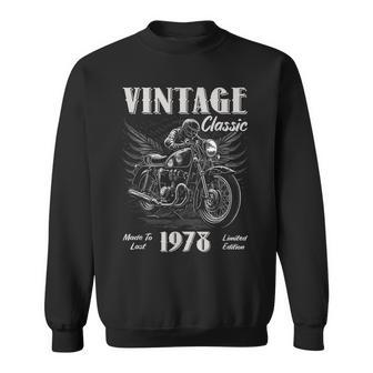 Vintage Vintage 1978 Birthday Classic Retro Motorcycle Sweatshirt | Mazezy