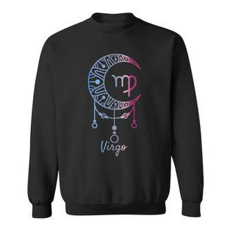 Virgo Boho Moon Virgo Zodiac Sign Sweatshirt | Mazezy