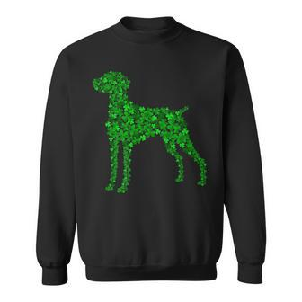 Vizsla Dog Shamrock Leaf St Patrick Day Sweatshirt - Seseable