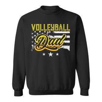 Volleyball Dad American Flag Sweatshirt | Mazezy