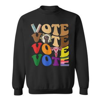 Vote Banned Books Reproductive Rights Blm Political Activis Sweatshirt | Mazezy