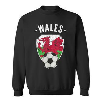 Wales Football Wales Soccer Jersey Proud Welsh Futebol Men Women Sweatshirt Graphic Print Unisex - Thegiftio UK