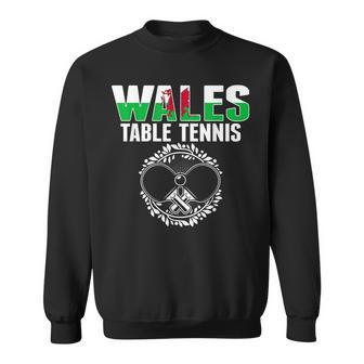 Wales Table Tennis Lovers - Welsh Ping Pong Team Supporter Men Women Sweatshirt Graphic Print Unisex - Thegiftio UK