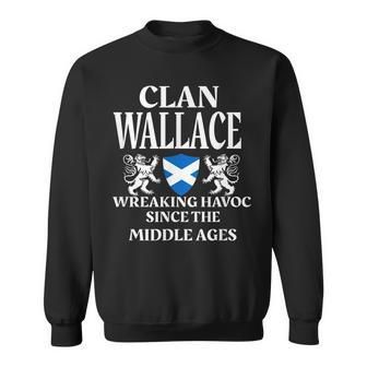 Wallace Scottish Family Clan Scotland Name V2 Men Women Sweatshirt Graphic Print Unisex - Seseable