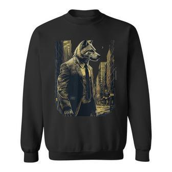 Wallstreet Wolf Sweatshirt | Mazezy
