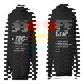 I Want To Ride My Bicycle I Sonnenbrillen Sweatshirt - Seseable