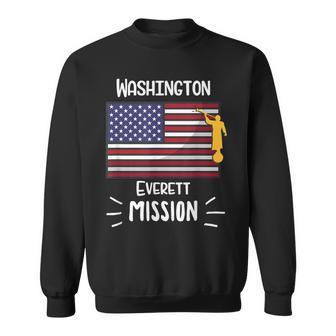 Washington Everett Mormon Lds Mission Missionary Gift Men Women Sweatshirt Graphic Print Unisex - Seseable