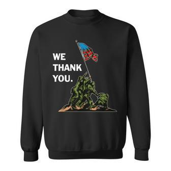 We Thank You Memorial Day Veteran Military Veterans Men Women Sweatshirt Graphic Print Unisex - Seseable