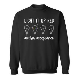 Wear Red Instead Autism-Acceptance In April Sweatshirt | Mazezy
