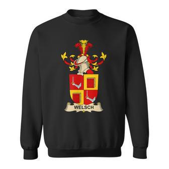 Welsch Coat Of Arms Family Crest Sweatshirt - Seseable