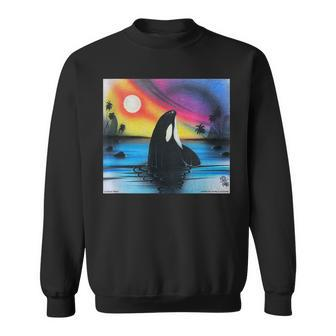 Whale Airbrush Painting Sea Animal Ocean Gift Sweatshirt | Mazezy