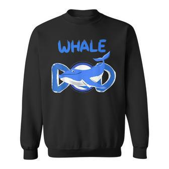 Whale Dad Clothes Watching Outfit Fathers Day Gift Whale Sweatshirt - Seseable