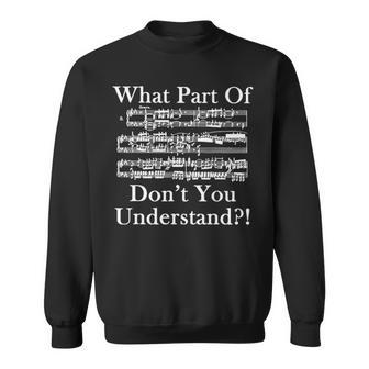 What Part Of Music Dont You Understand Funny Music Note Sweatshirt - Seseable