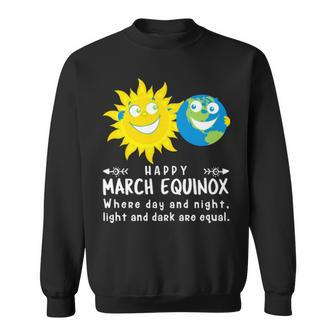 Where Day And Night Light And Dark Are Equal March Equinox Sweatshirt | Mazezy