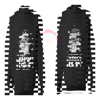 Where My Hos At Funny Inappropriate Christmas Men Santa Sweatshirt - Monsterry
