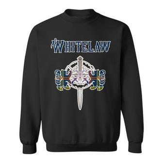 Whitelaw Scottish Clan Family Name Tartan Lion Sword Men Women Sweatshirt Graphic Print Unisex - Seseable