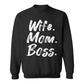 Wife Mom Boss Mama Mutter Muttertag Sweatshirt - Seseable