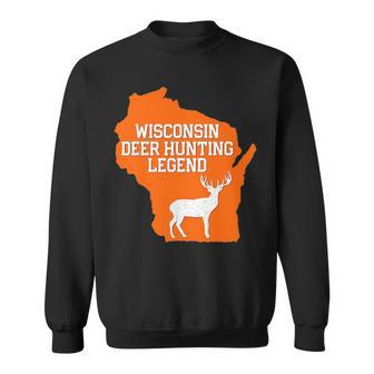 Wisconsin Deer Hunting Legend Wi Hunter Gear Sweatshirt - Seseable