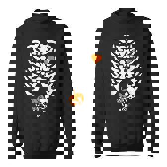 Women Skeleton Pregnancy Announcement Mom Halloween Men Women Sweatshirt Graphic Print Unisex - Thegiftio