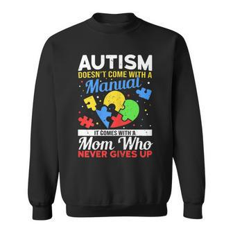 Womens Autism Mom For Autistic Girls Boys Autism Awareness Month Sweatshirt | Mazezy AU