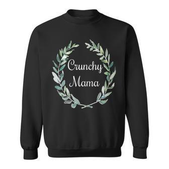 Womens Boho Crunchy Mama T All Natural Mother Gift Sweatshirt | Mazezy