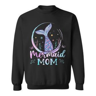 Womens Mermaid Mom Birthday Mermaid Family Matching Party Squad Sweatshirt | Mazezy