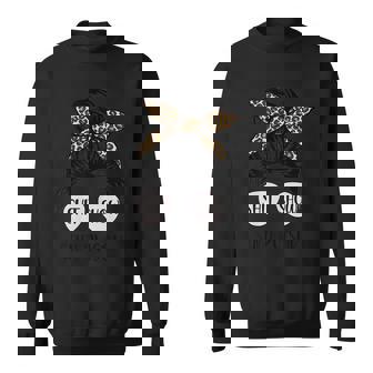 Womens Shit Show Supervisor Women Casual Funny Messy Bun Men Women Sweatshirt Graphic Print Unisex - Thegiftio