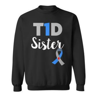 Womens Type 1 Diabetes Sister - Womens Sister T1d Men Women Sweatshirt Graphic Print Unisex - Thegiftio UK