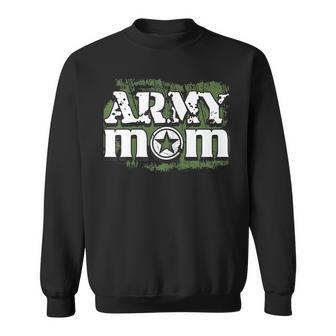 Womens Womens Proud Army Mom - Military Veteran Men Women Sweatshirt Graphic Print Unisex - Seseable