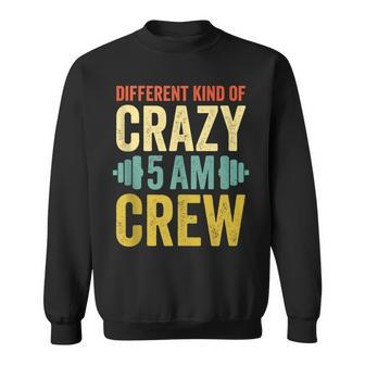 Workout Squad 5Am Crew Funny Gym Quote Vintage Retro Sweatshirt | Mazezy AU