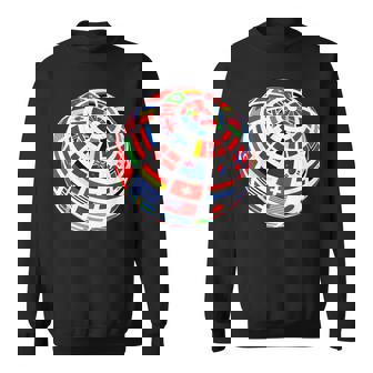 World Flags The Countries Of The World Globe Earth Sweatshirt - Thegiftio