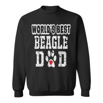 Worlds Best Beagle Dad Dog Lover Distressed Sweatshirt | Mazezy DE