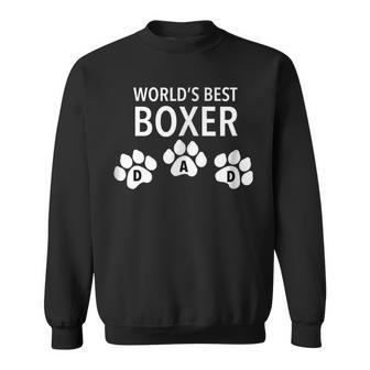 Worlds Best Boxer Dad T With Paw Design Effect Sweatshirt | Mazezy