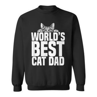 Worlds Best Cat Dad | Funny Cats Lover Gift Sweatshirt | Mazezy
